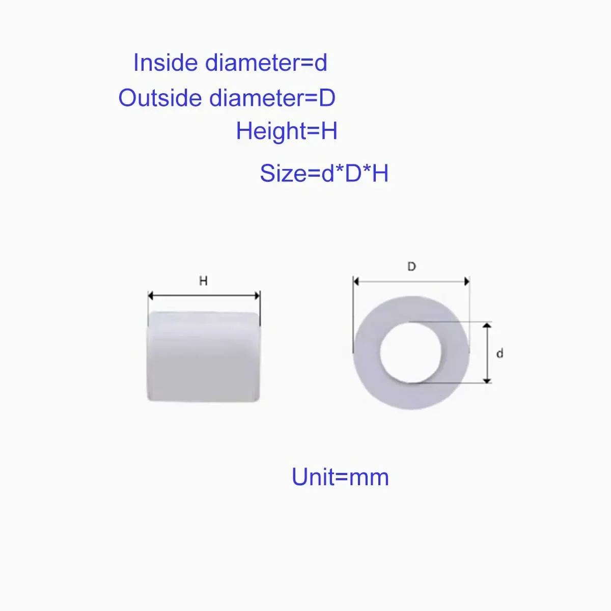 

White Saigang POM Sleeve/Hollow Joint Pipe Isolation Gasket M3.1M3.1M4.2