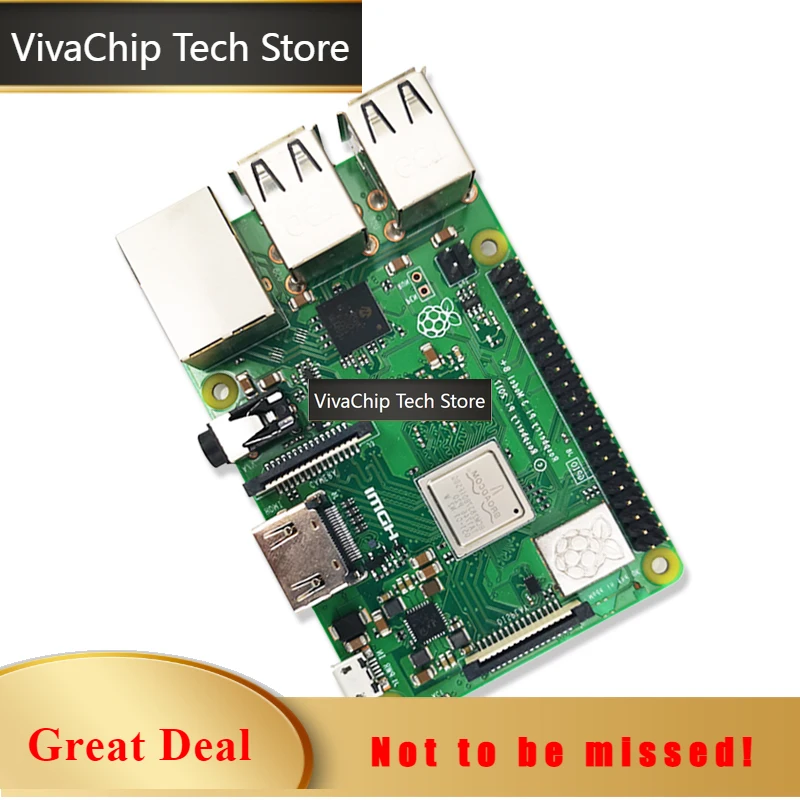 VivaCTOriginal Element14 라즈베리 파이 3 모델 B/B+ 플러스 3B+ BCM2837 1.2G 라즈베리 파이 3(2.4G 및 5G WIFI 4.2 블루투스 포함)