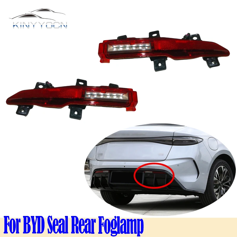 For BYD Seal   Rear Bumper Fog Light Reflector Stop Light Rear Fog Light Foglamp Brake Lamp Warning Lamp