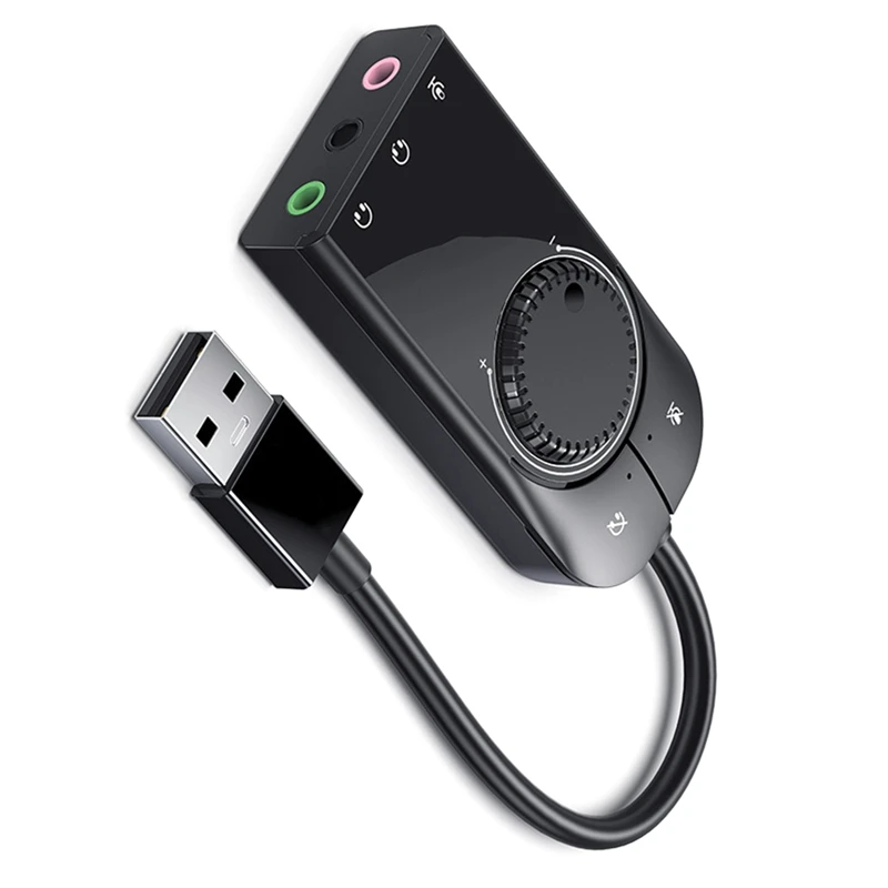 Sound Card USB Audio Interface External 3.5Mm Microphone Audio Adapter Soundcard For PC Headphone USB Sound Adapter