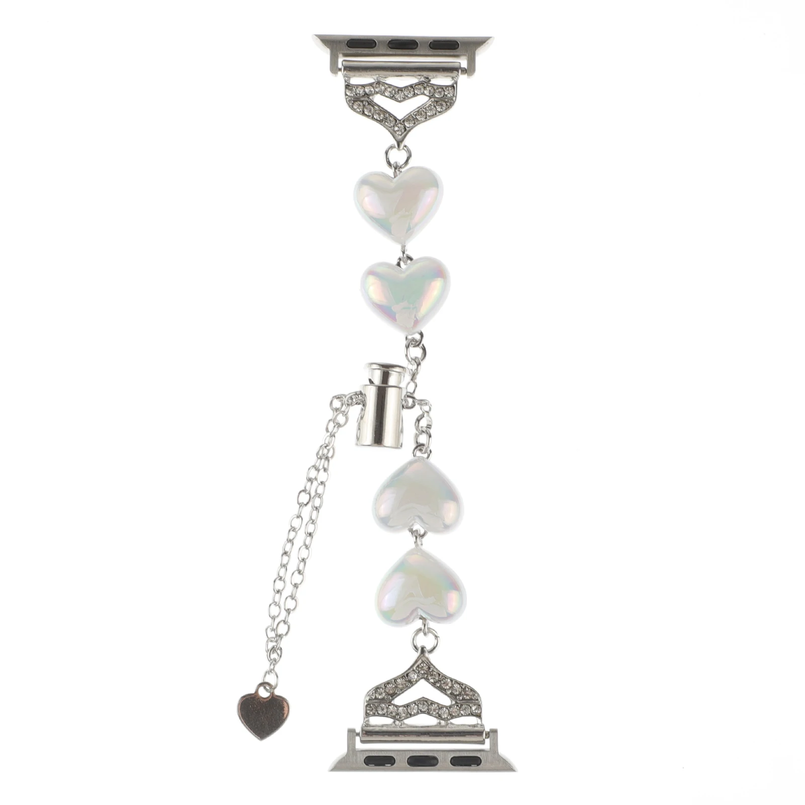 المعادن حزام ل سوار ساعة يد آبل مجوهرات الحب سلسلة ل Iwatch87654321SE الترا 38 40 41 42 44 45 مللي متر حلية سوار النساء المعصم