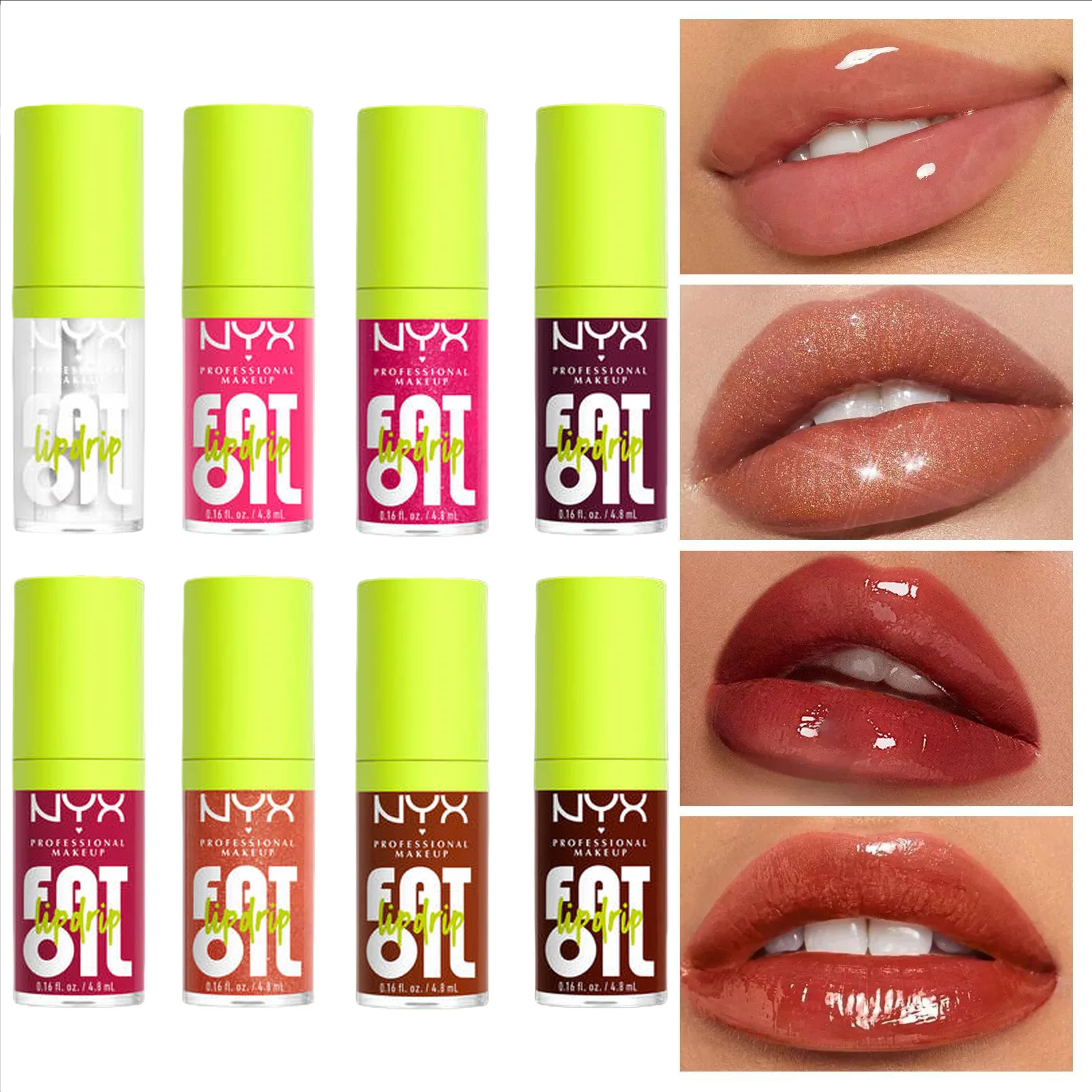 ملمع شفاه بالتنقيط من زيت الدهون يرطب عميق للشفاه يشبه المرآة غير لزج ملمع شفاه كوري أنيق مكياج أحمر شفاه