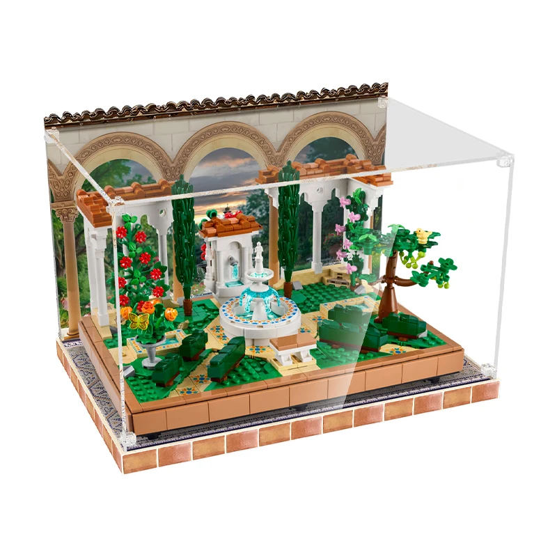 

3mm Thick Display Case for Lego 10359 Fountain Garden, 3MM Acrylic Display Box for Lego 10359 (No Model Set Included)
