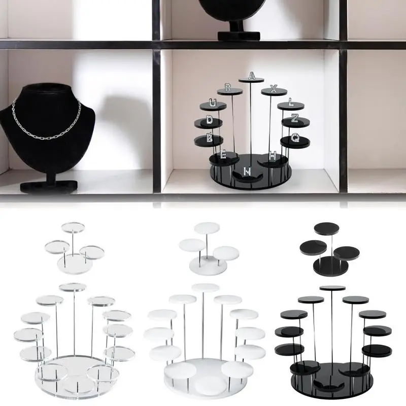 Acrylic Display Stand Cupcake Shelf Multi-layer Round Cake Dessert Jewelry Ring Display Stand Rack Decorative Shelves