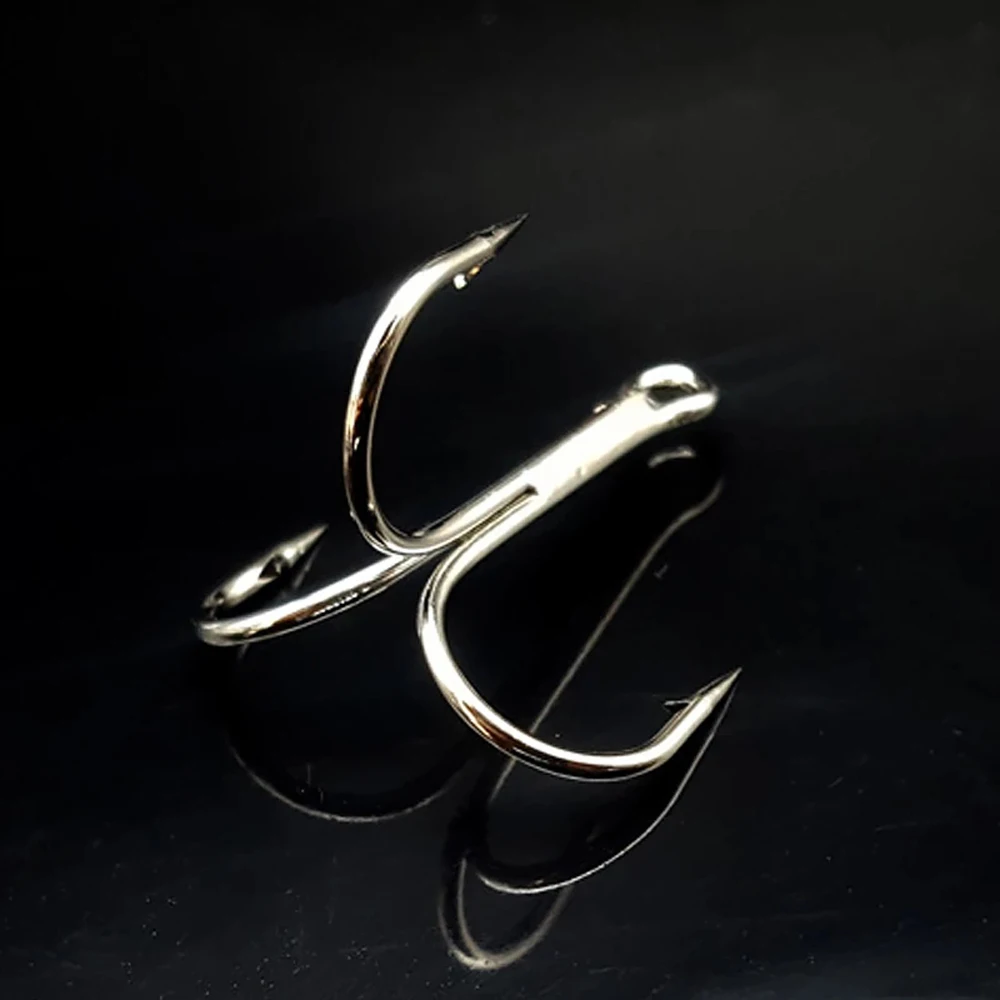 

Fishing Tackle Fishing Accessories Sharpened Silver High Carbon Steel Barbed Fishhook 2/4/6/8/10 Fishhooks Treble Fishing Hook