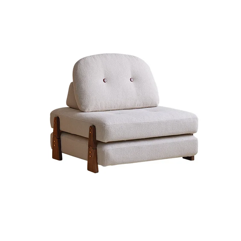 

Modular combination sofa solid wood tofu block square single lazy fabric Nordic living room small apartment