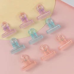 5-20pcs Binder Bill Paper Clips Plastics Colorful Binder Clip Transparent Planner Clip School Stationery File Clamps Holder