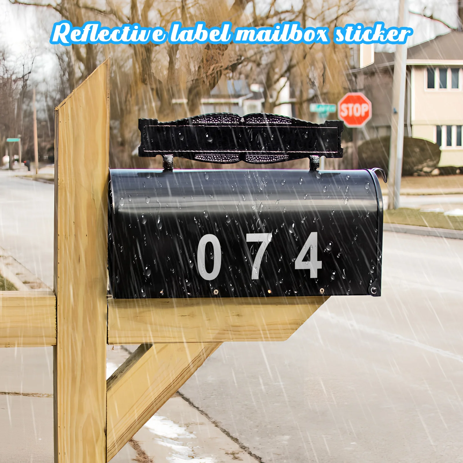

Reflective Number Stickers 4 Sheets High Visibility Weather Resistant PVC Mailbox Decals Easy Installation Large Size Multi