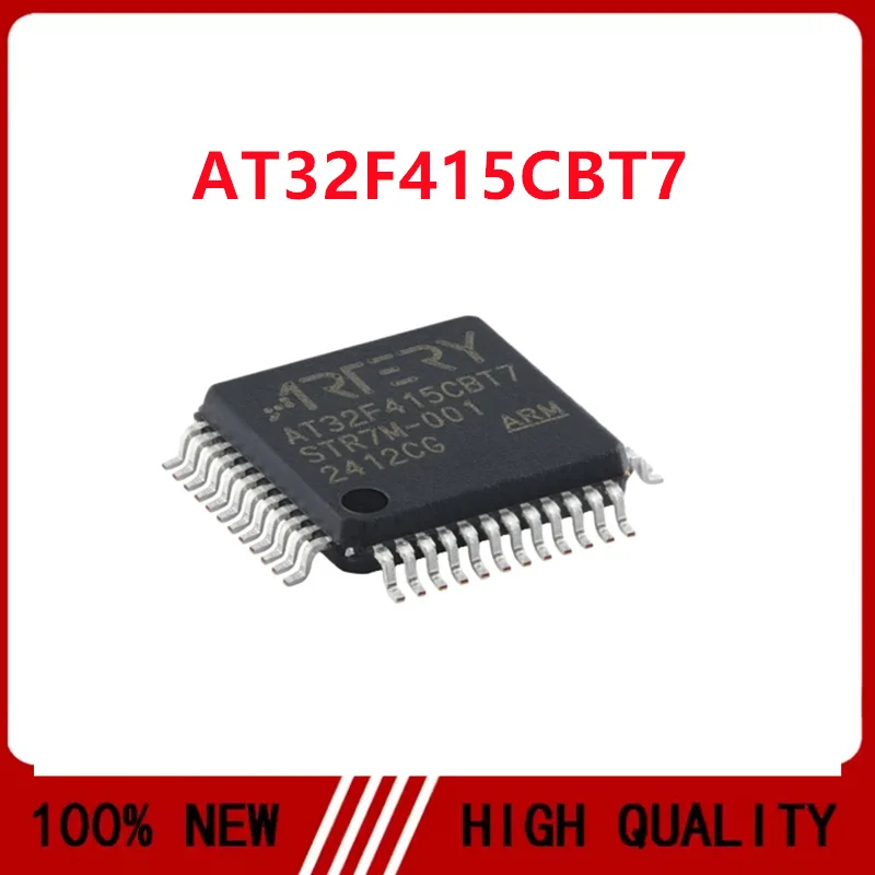 2PCS/LOT AT32F415CBT7 LQFP-48 (7x7)ARM Cortex-M4 32-bit microcontroller MCU in stock