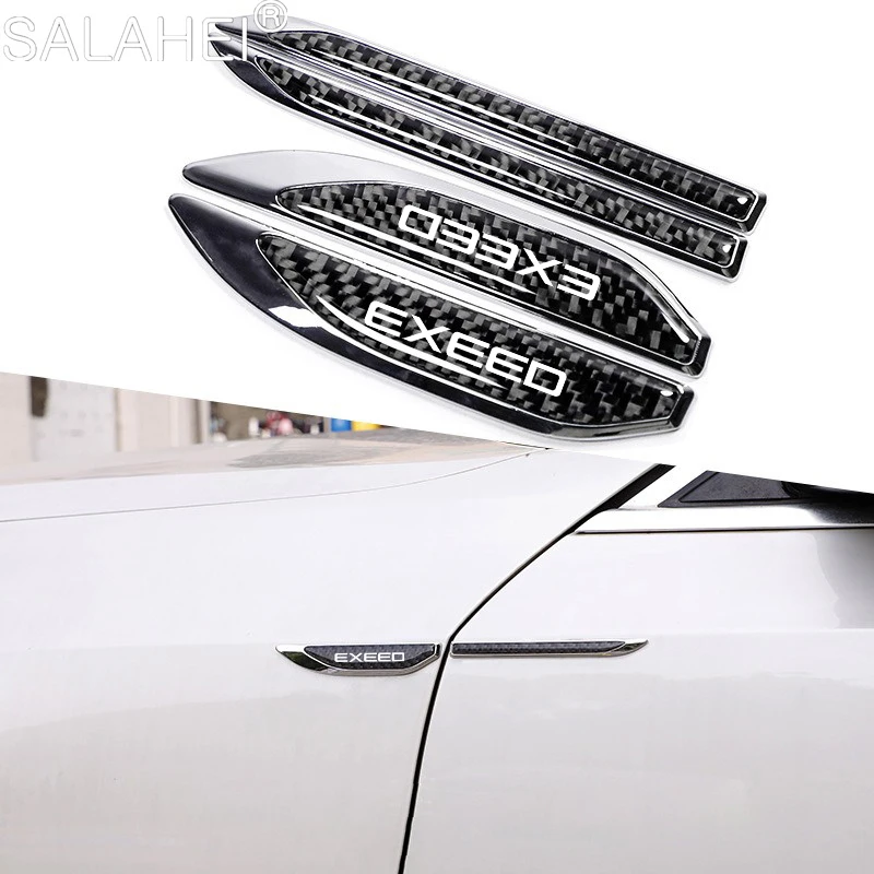 2 Pieces 3D Metal Maxus Logo Car Fender Side Wing Emblem Badge Sticker For Chery Exeed RX VX TX LX TXL Car Accessories