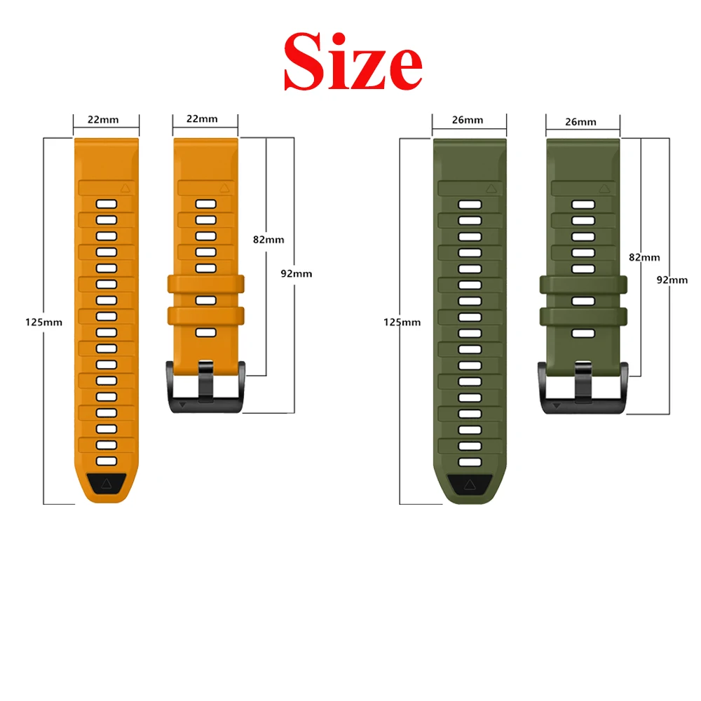 QuickFit 22mm 26mm Sports Watch Band For Garmin Fenix 8 E Fenix8 47mm 51mm 965 955 7X 7 6X 6 Replacement Silicone Strap Bracelet