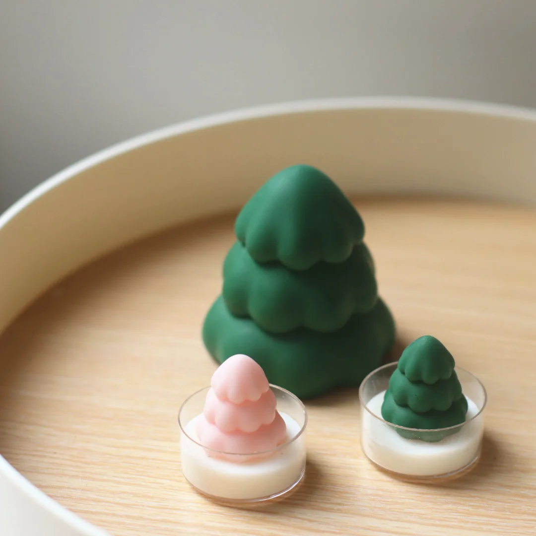 Christmas Tree Silicone Mold DIY Handmade Candle Mold Fondant Cake Mold Soap Silicone Molds