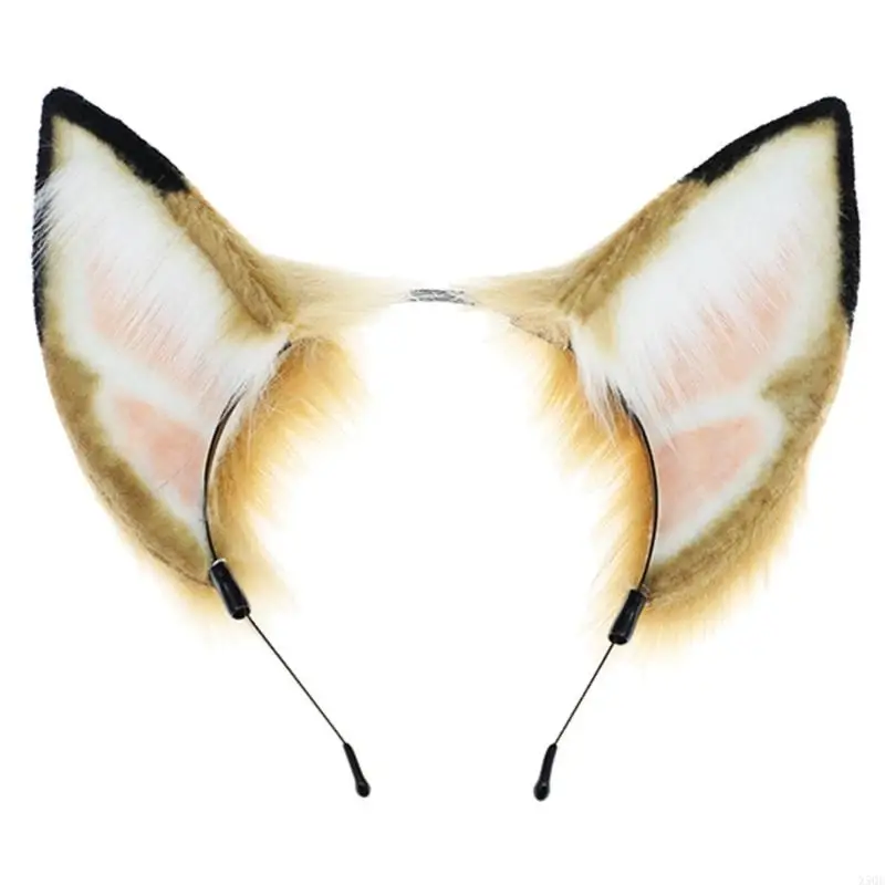 

Plush Ear Hairhoop Role Play Headband Costume Halloween Headwear
