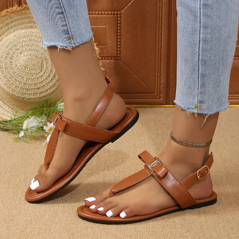 2024 Slippers Women Summer Studded Flats Sandals for Women Casual Slippers Beach Sandals Female Transparent Flat Lady Shoes