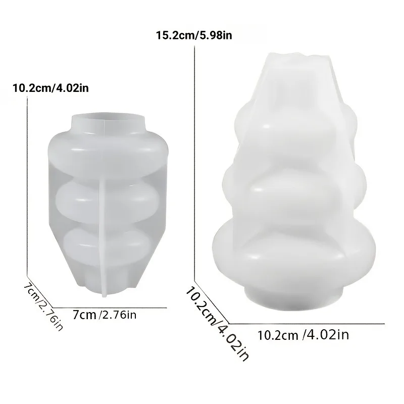 Irregular Flower Vase Silicone Mold DIY Gypsum Concrete Candle Holder Plug-in Decorative Ornament Resin Mold Handicrafts Casting