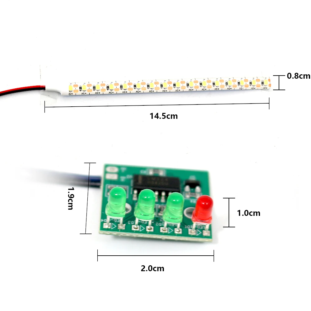 Flytec oficjalna oryginalna wskaźnik zasilania lampka nocna LED zestaw 5 sztuk/zestaw części zamiennych do łodzi przynęta na ryby Flytec V020 V801 RC