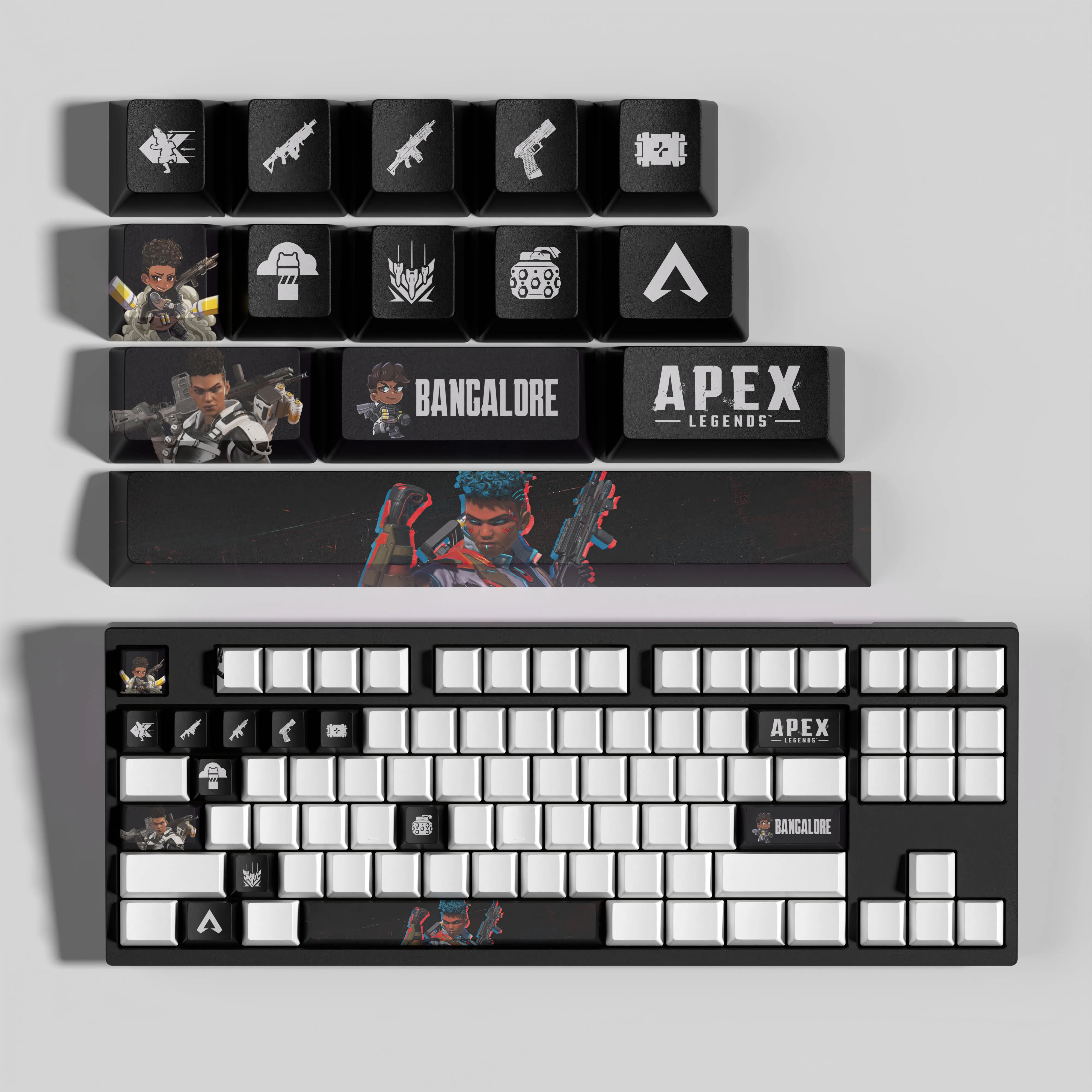 BANGALORE KEYCAPS APEX keycaps 14KEYCAPS  OEM Profile Apex Legends Keycaps for mechanical keyboard