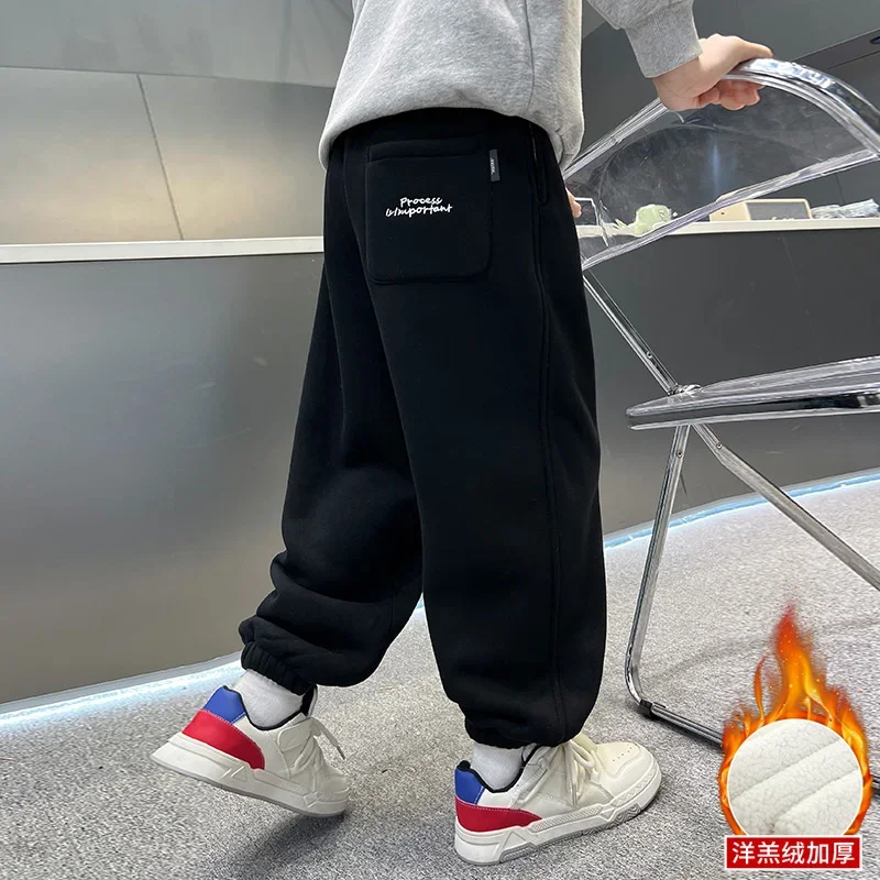 NewBoy الخريف والشتاء سميكة عالية الجودة نمط جديد السراويل وسيم مع بطانة رقيق 2025.4-15 سنة #5