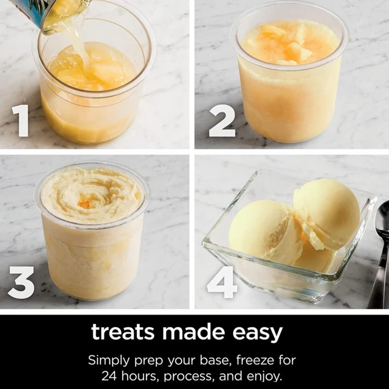 4Pack Voor Ninja XSKPLID2CD, Compatibel Met Voor NC299AMZ En NC300S Serie Crème Ijs Makers1 Pint