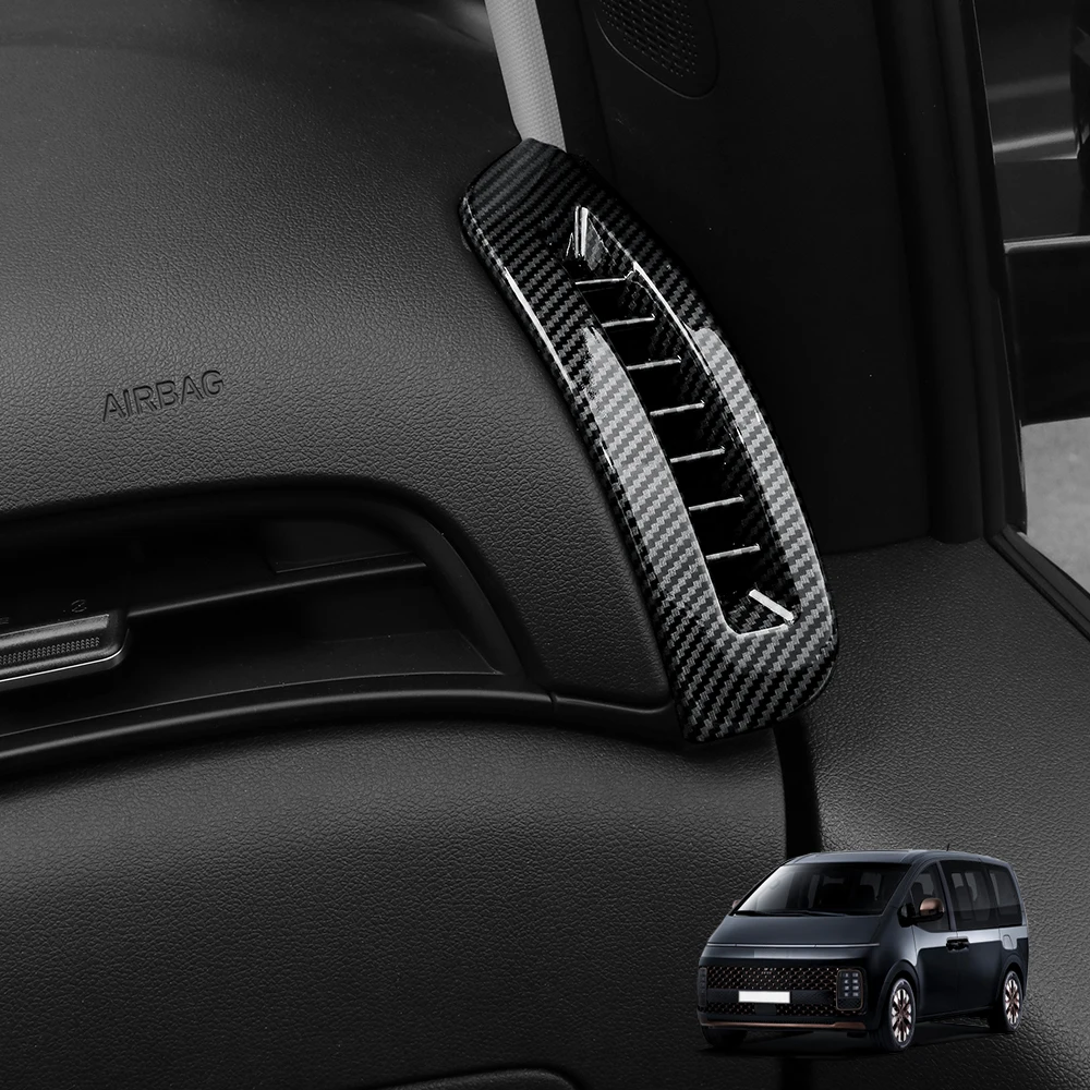 

Carbon Fiber Front Both Side Air Outlet Vent Cover Trim For Hyundai Staria 2021-2026 Car Tuning Accessories LHD