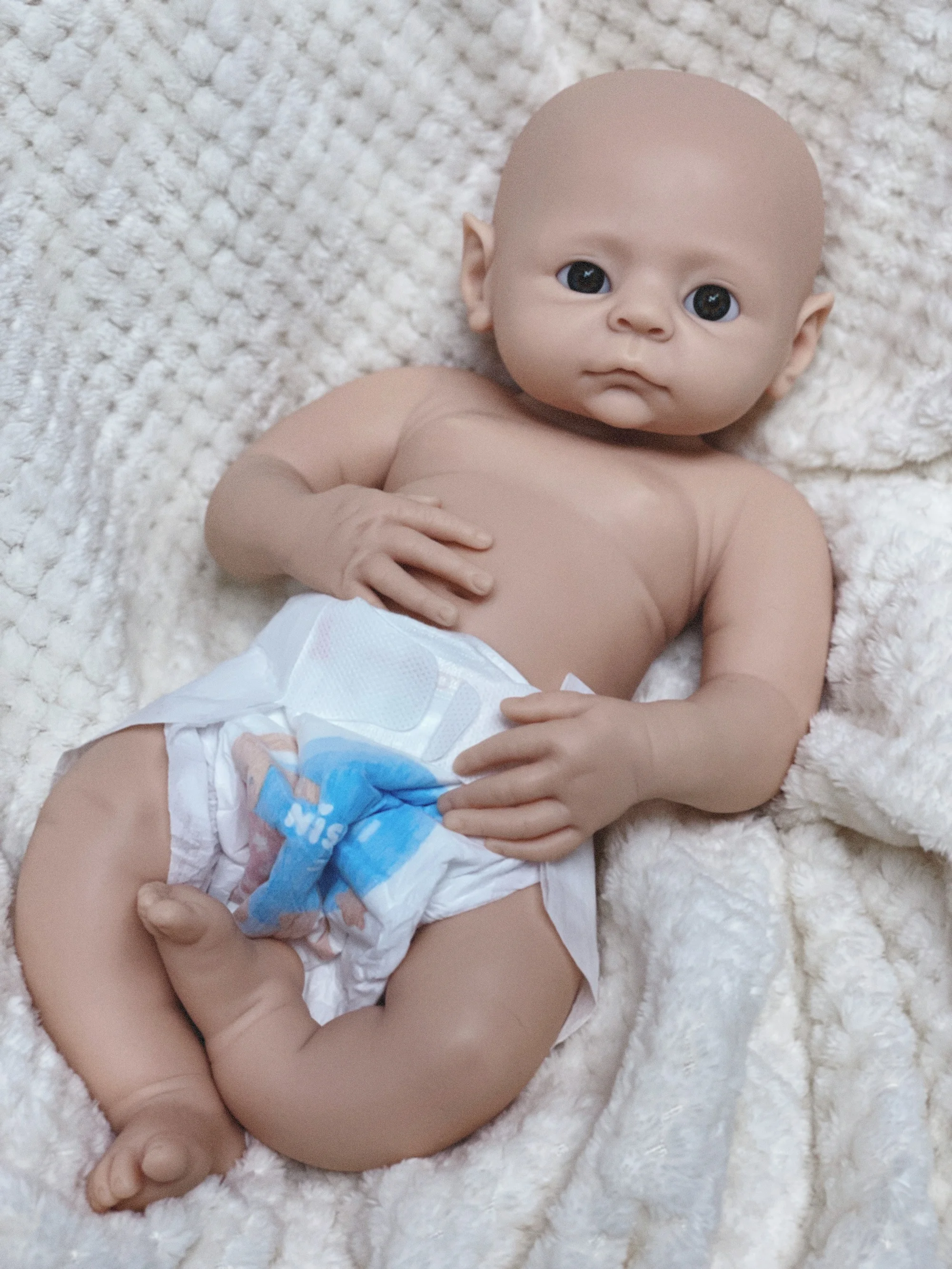 16Inch Reborn Baby Doll Girls Unpainted Full Body Soft Silicone Lifelike Newborn Doll Toys For Kid's Christmas Gifts Reborn Baby