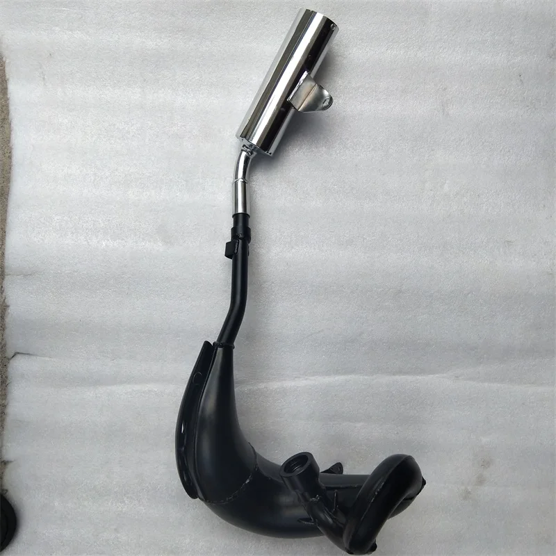 Modified Exhaust Pipe AX100 2-Stroke Off-Road Motorcycle Exhaust System Expansion Pack Harmonic Resonator Black