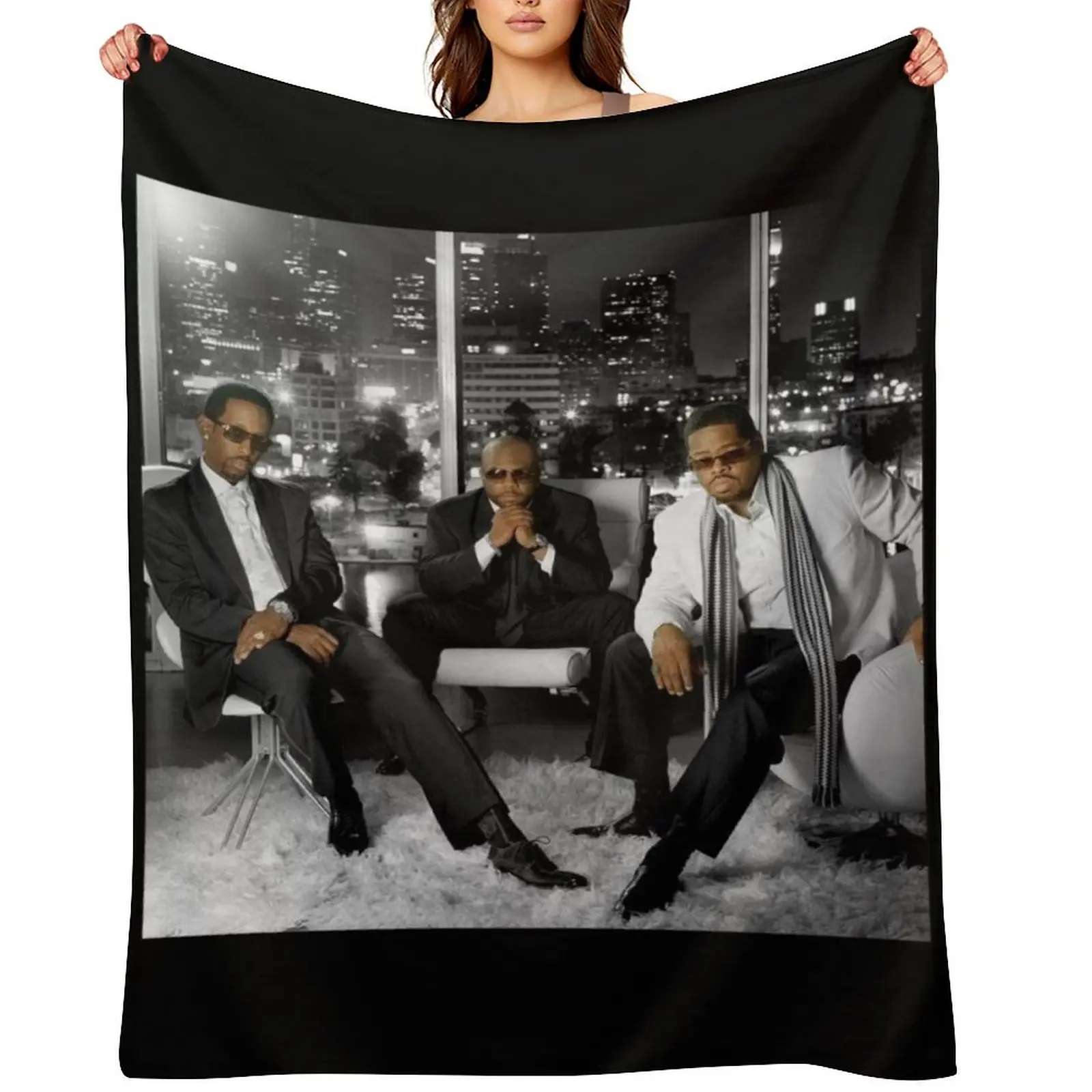 

Boyz II Men band Throw Blanket sofa bed blankets and throws Cute Plaid anime Blankets