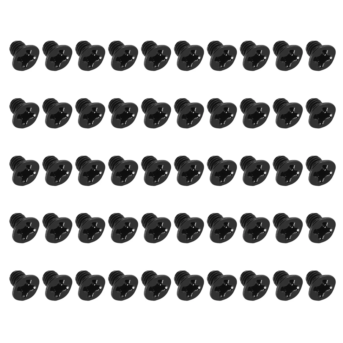 New 50 Pcs M3x4mm Screws Replacement Black for Laptop Hard Drive