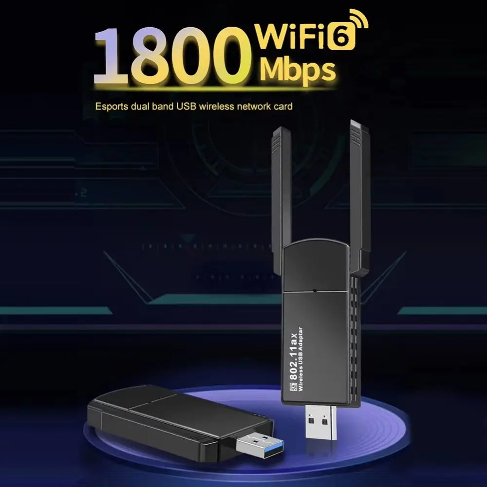 1300M Wireless Network Card Dual Band Antenna PCIE WiFi Adapter Rotating 2.4G/5GHz USB Wifi Adapter For Computer/Phone/Tablet