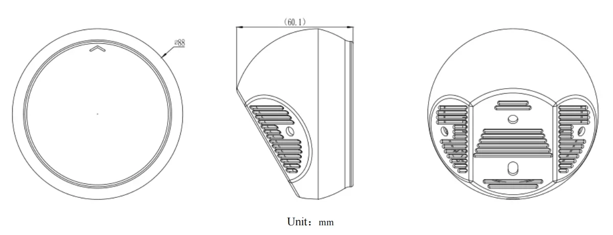 YS-H60-3  Fall Down Sensor  Elderly Fall Detector Body Sensing Detection Security Alarm for Elderly Care Presence Sensor