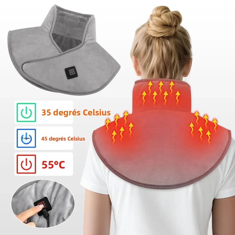 

Electric Heating Shoulder Neck Pad USB Heated Back Wrap 3 Heat Level Soft Hot Compress Back Shawl Neck Shoulder Fast Heated2027