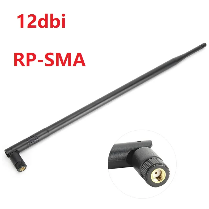 12dBi Dual Band For WiFi For Antenna RP-SMA Male Connector 5.8GHz High Gain Omnidirectional For Aerial For Wireless Router USB A