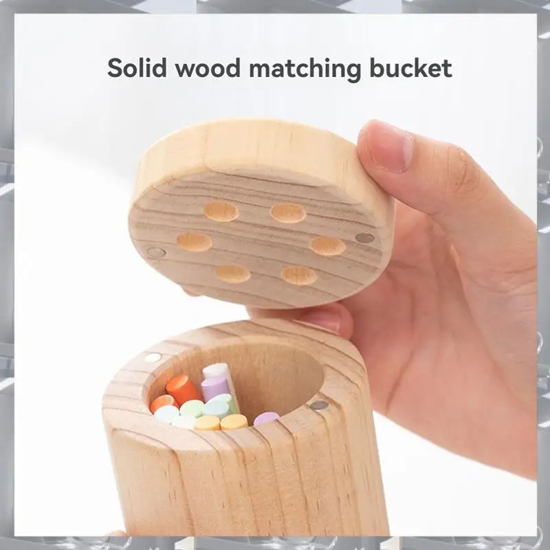 Kid Colorful Wooden Stick Balance Toy Educational Matching Fine Motor Skills Color Sorting Sensory Toys For Toddler