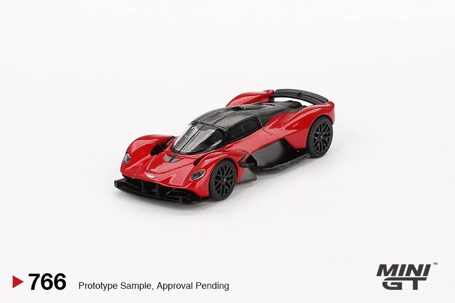 MINIGT 1/64 Aston Martin Valkyrie Hyper Red MGT00766-MJ Car Alloy Motor Vehicle Diecast Metal Model Kids Xmas Gift Toys for Boys