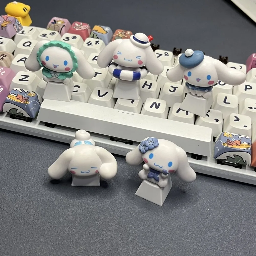 New Sanrio anime DIY big ears Cinnamoroll personalized keycap cartoon mechanical keyboard ESC high-looking white dog keycap gift