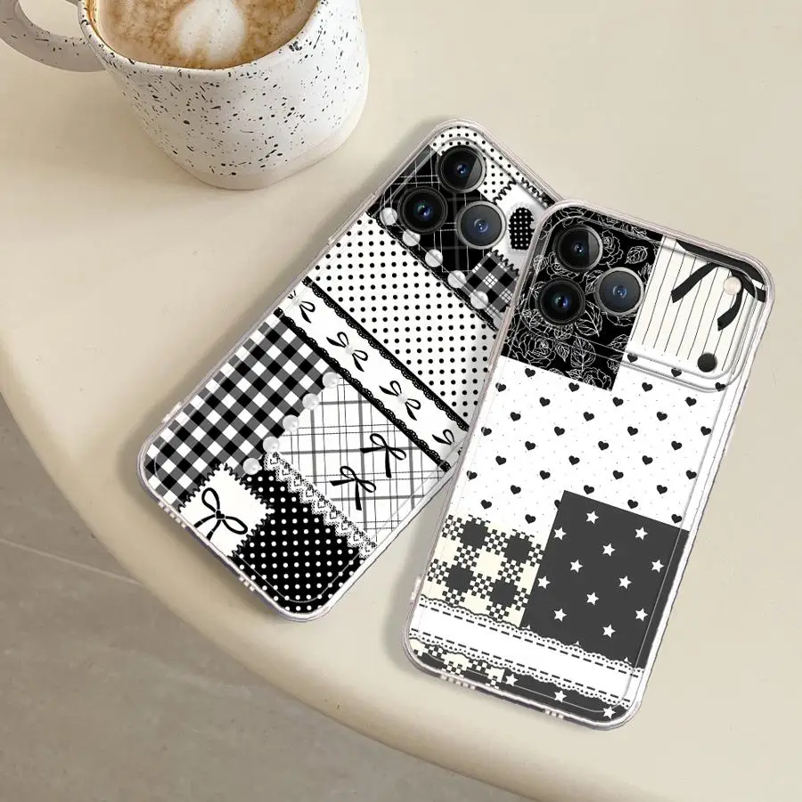 Coque Souple pour iPhone 17 Pro Max 14 Plus 15 16 XS Max 12 Mini 11 13 Pro Air XR 17e – Motif Collage Mignon