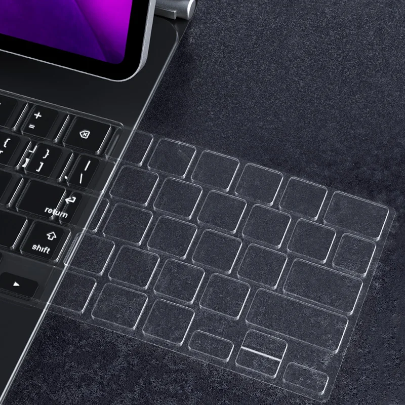 Capa de teclado para iPad Pro 12.9 Pro 11 Capa transparente de TPU para filme de teclado mágico dos EUA