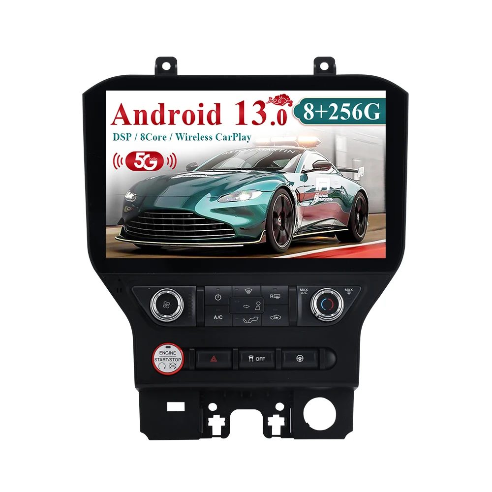 

11,5-дюймовый для Ford Mustang 2013-2018 автомобильный авто CarPlay Android 13.0 мультимедийный радиоплеер GPS-навигация стерео HD головное устройство