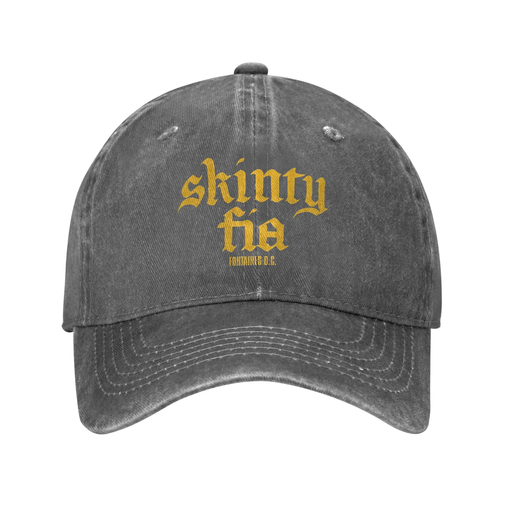 Fontaines DC Merch Skinty Fia Denim Fabric Cap Casual Baseball Caps Adjustable Hat Summer Unisex Baseball Hats