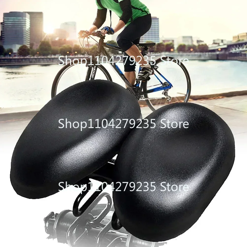 Two-Seat Bicycle Cushion Comfortable Dual Padded Multi-Function Replacement Sports Noseless Easy Install Bike Saddles Pad