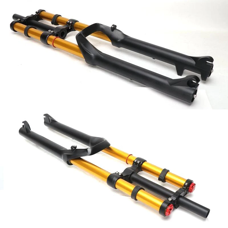 TAOZIK MTB e-Bike 26 27.5 ER 100 MM Quick Release Shock Absorb Air Suspension Double Layer Bicycle Fork