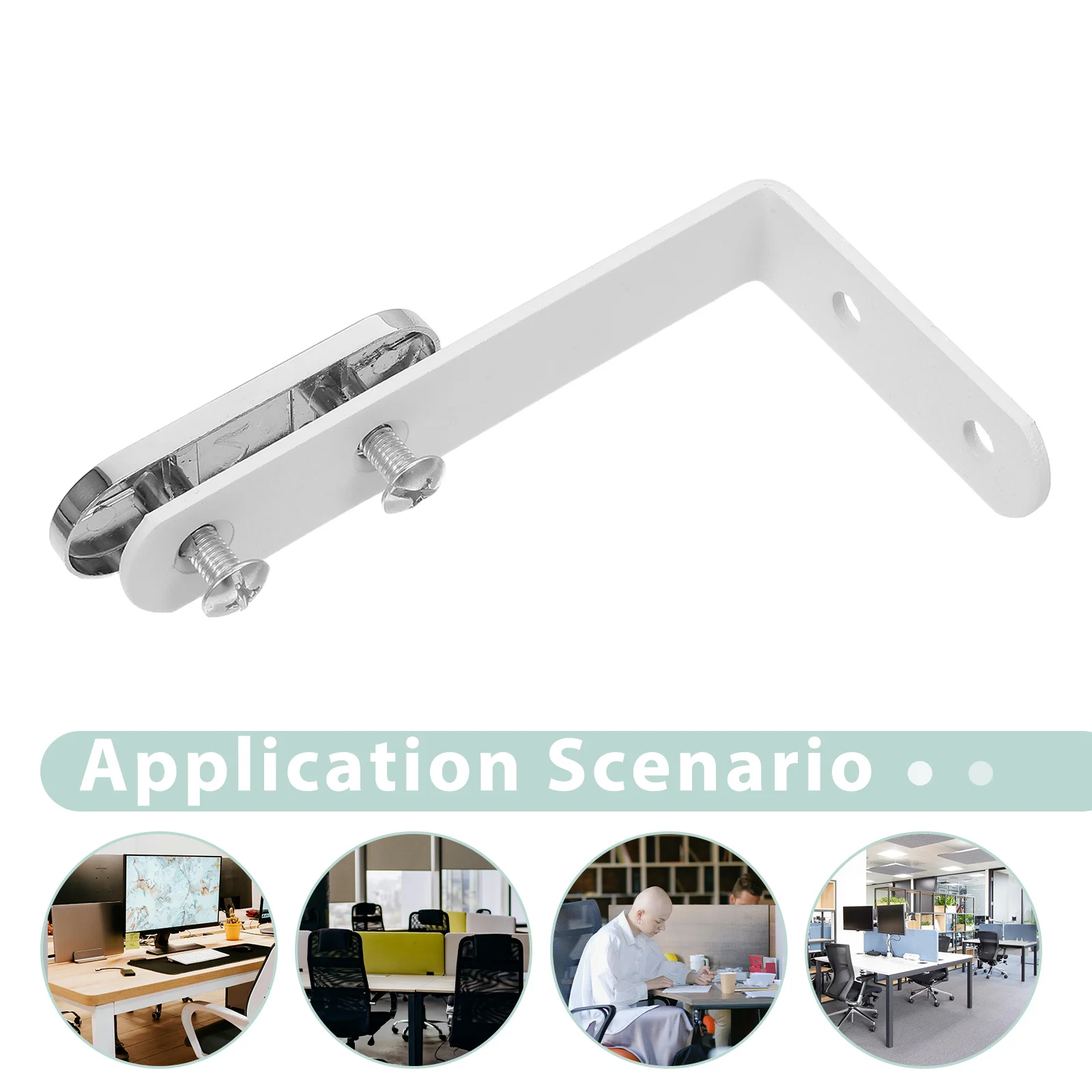 قوس الزاوية للوحة الخصوصية المكتبية على شكل حرف L مقسم الشاشة المشبك حامل تقسيم المكتب - دعامات لوحة قابلة للتعديل #6