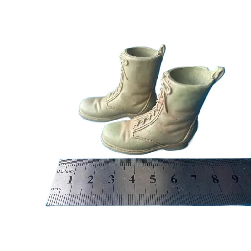 Buty wojskowe z czasów II wojny światowej w skali 1/6, puste, dwukolorowe, model obuwia dla figurek akcji 12-calowych, akcesoria dla lalek i zabawek.