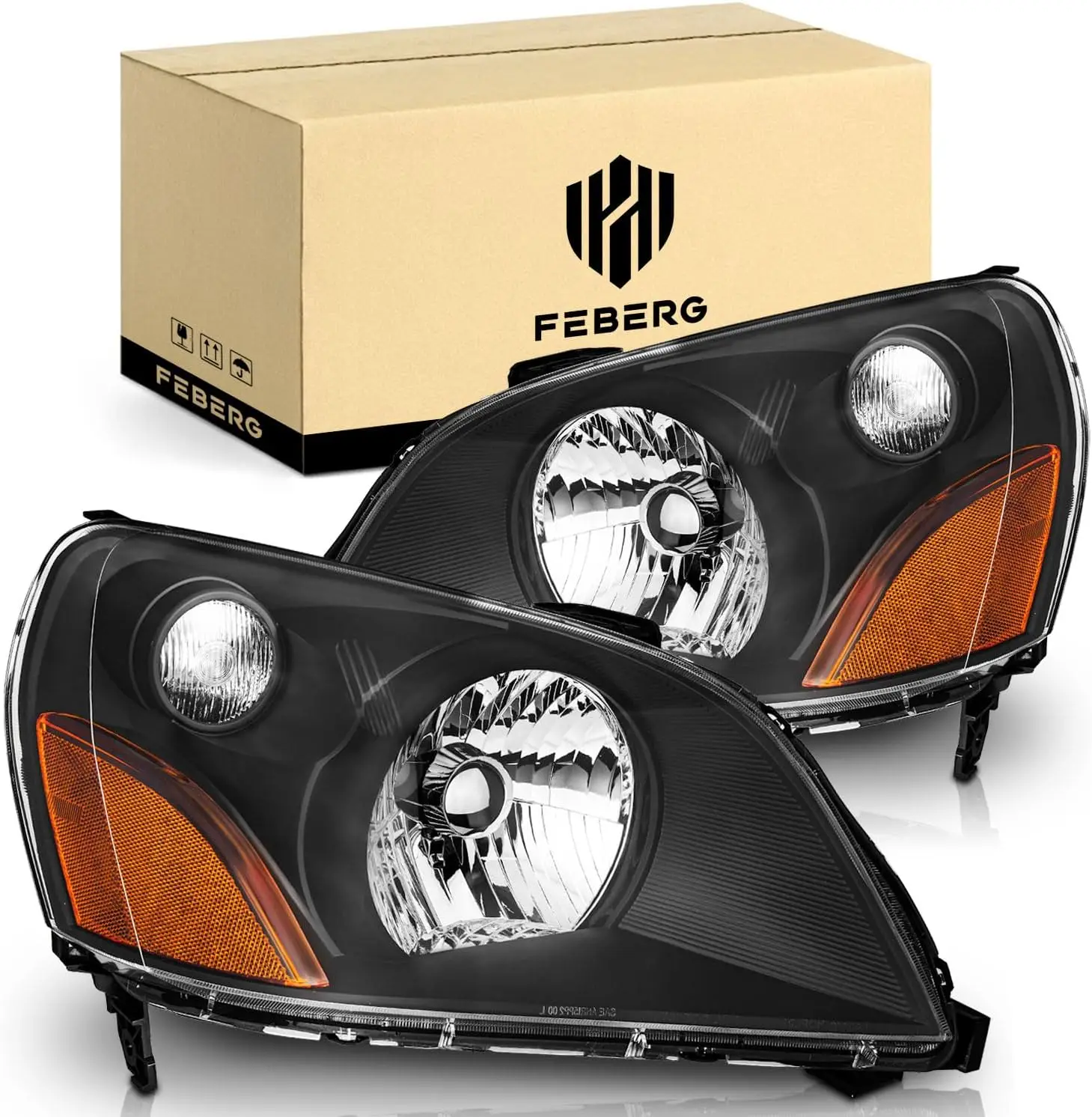 

[Защита от пожелтения в стиле OFE для Honda Pilot EX-L 2004-2005 гг., для пилотной субмодели 2003-2005 годов: пара фар EX, LX с черным корпусом