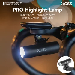 XOSS Impermeável USB Recarregável Farol De Bicicleta, Lâmpada Frontal De MTB, Luzes De Cabeça, Flash De Bicicleta, Tocha, 400 Lm, 800 Lm