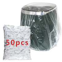 50pcs Disposable Dust Covers Durable Waterproof Cover for AirFryer Microwave Oven Rice Cooker Protector with Elastic Edges