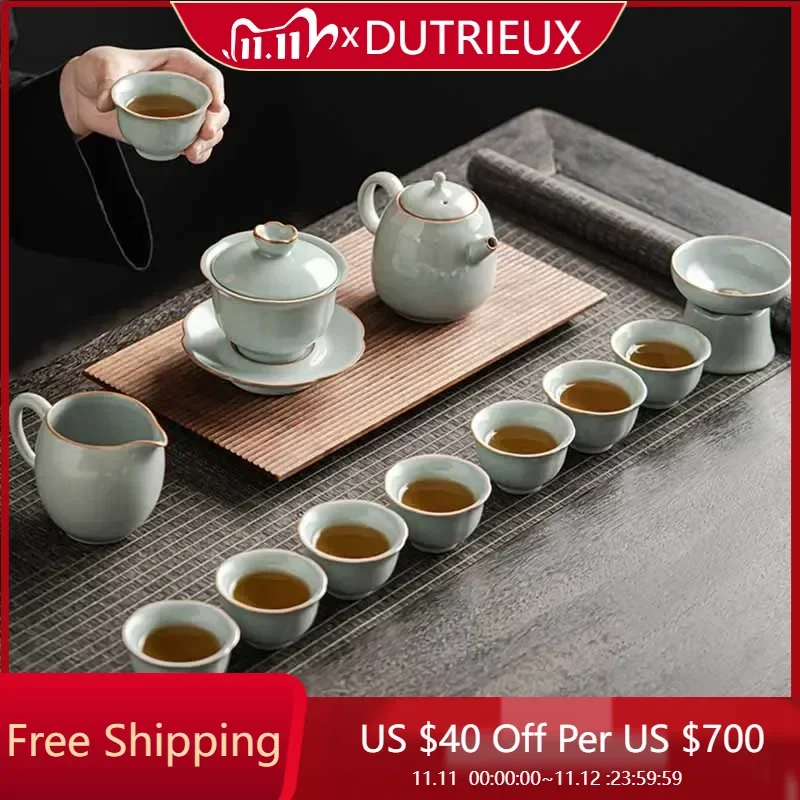 

Wooden Vintage Tea Set Cute Spoon Strainer Box Dining Bar Afternoon Warmer Ceremony Tea Set Coffeeware Juego De Te Teaware