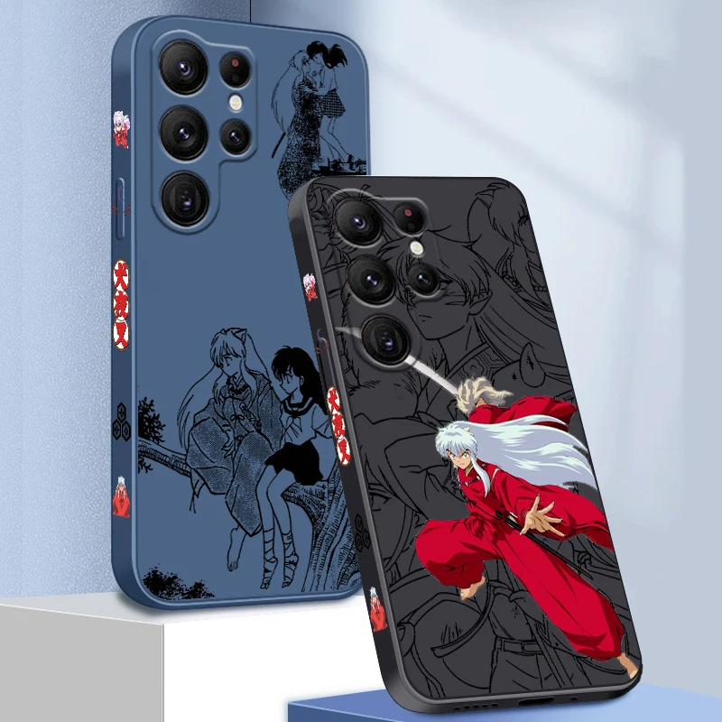 Inuyasha Anime Art Popular Liquid Left Rope For Samsung Galaxy S24 S23 S22 S21 S20 FE S10 Ultra Plus Lite 5G Soft Phone Case