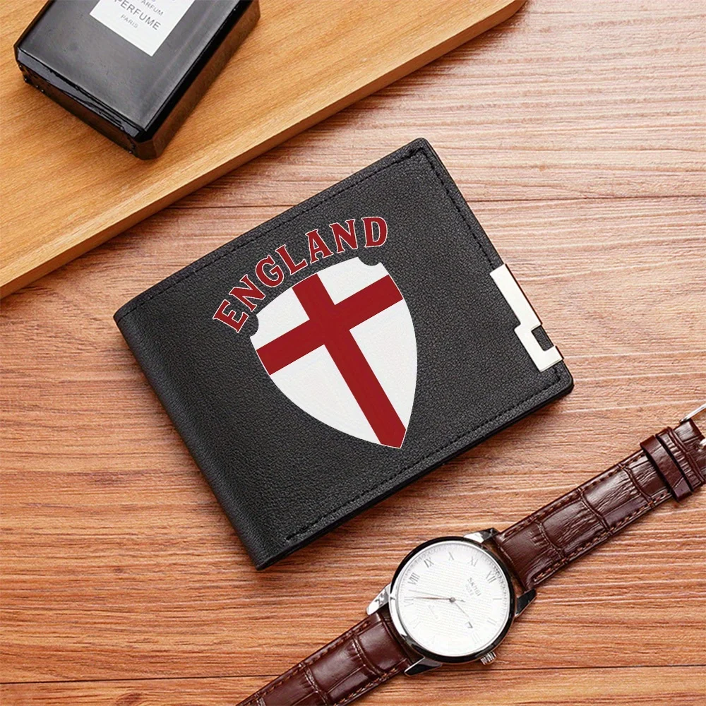 Cross shield flag country emblem Men's Wallet Printing Design Simple Modern Stylish Business Father's Boyfriend's Christmas Love