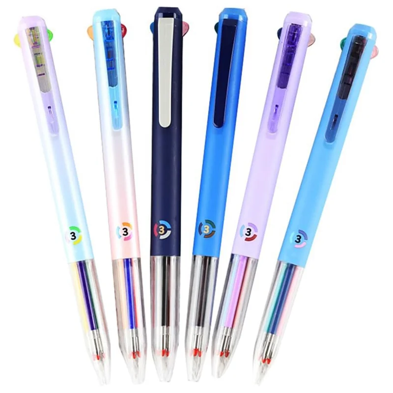 

ABFM-6 PCS Multicolor Pen, 3-In-1 18 Colors, 0.5Mm Multicolor Pen, Retractable Gel Ink Pens (6Pcs)